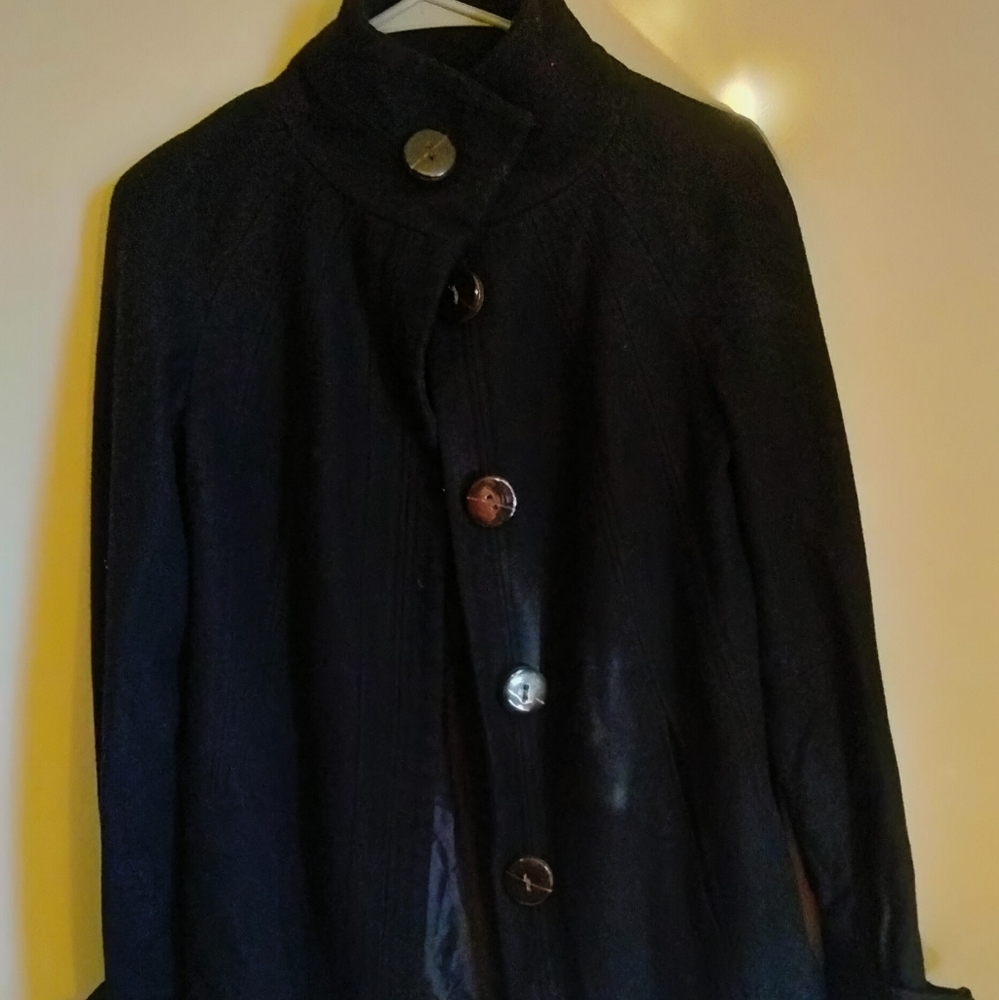 Zara basic wool blend coat